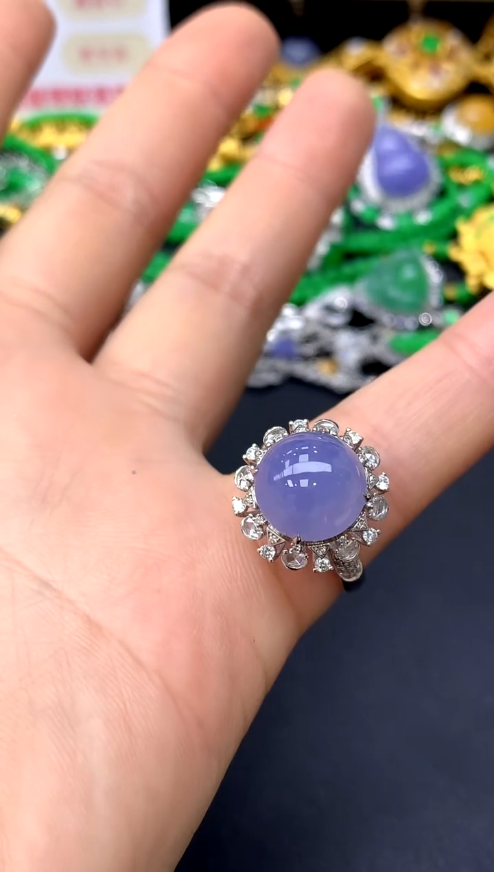 18K金镶嵌戒指翡翠404-中国好珍宝