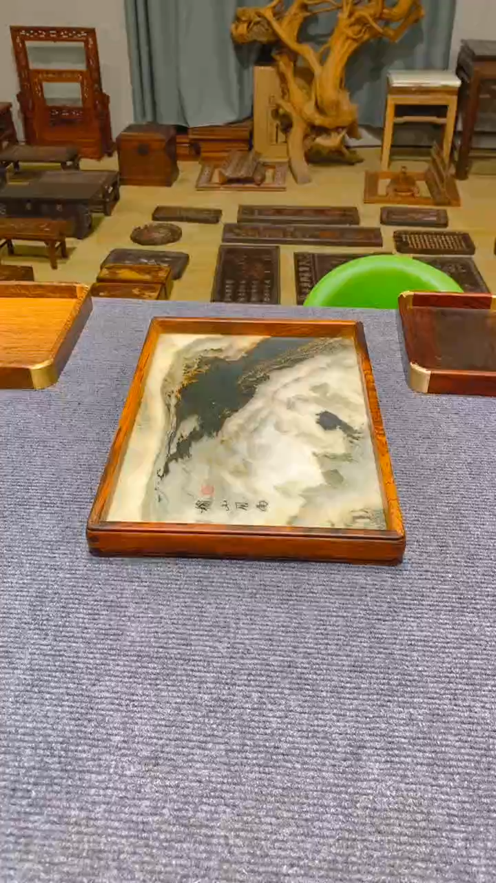 【闪购商品】木红酸枝    天然石  文盘