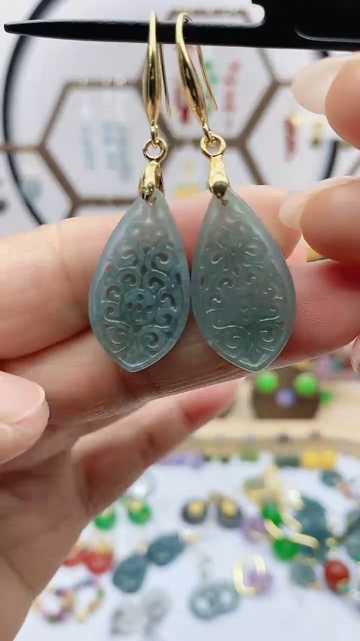 未镶嵌翡翠耳饰918