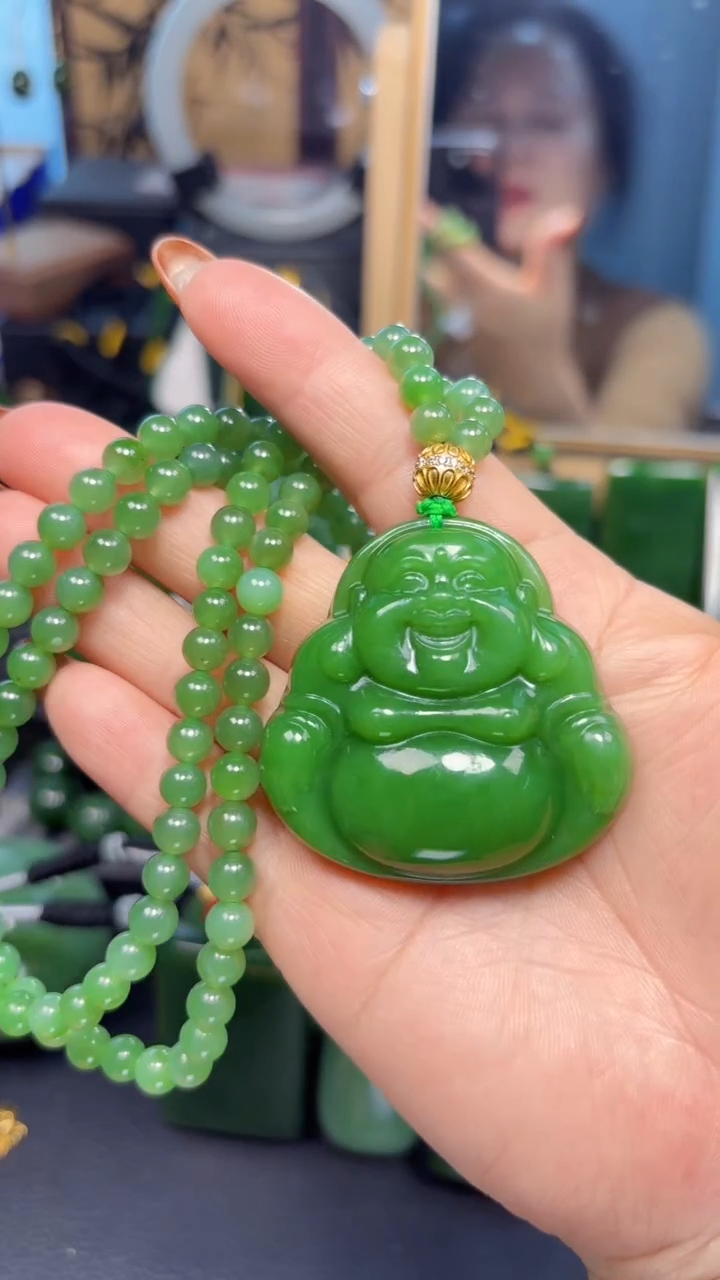 【闪购商品】和田玉（碧玉）吊坠(赠链)未镶嵌1