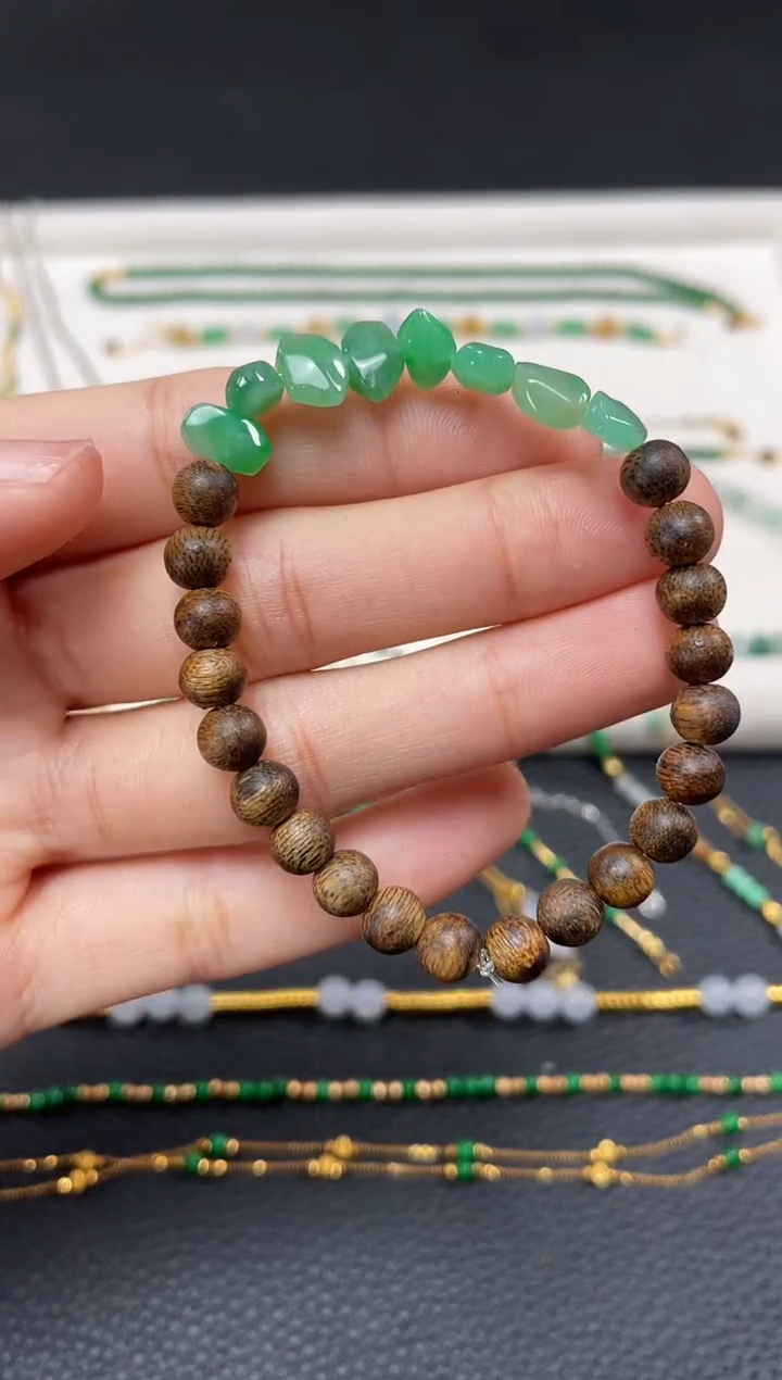 【闪购商品】翡翠套链未镶嵌一个  JK243