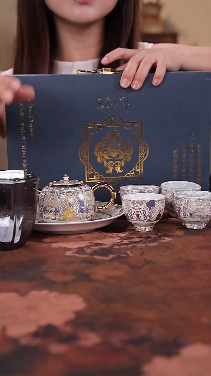 陶瓷茶具（无礼盒无茶盘）@@A9032