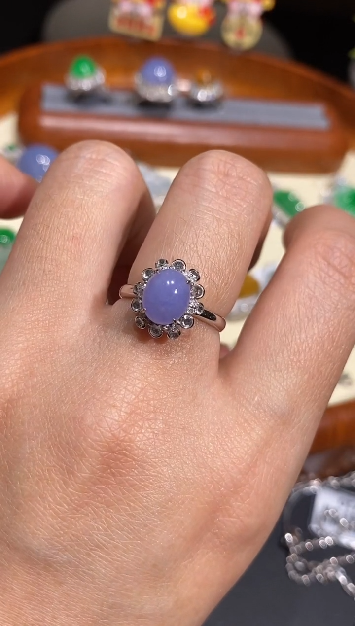 【闪购商品】翡翠戒指18K金镶嵌戒指