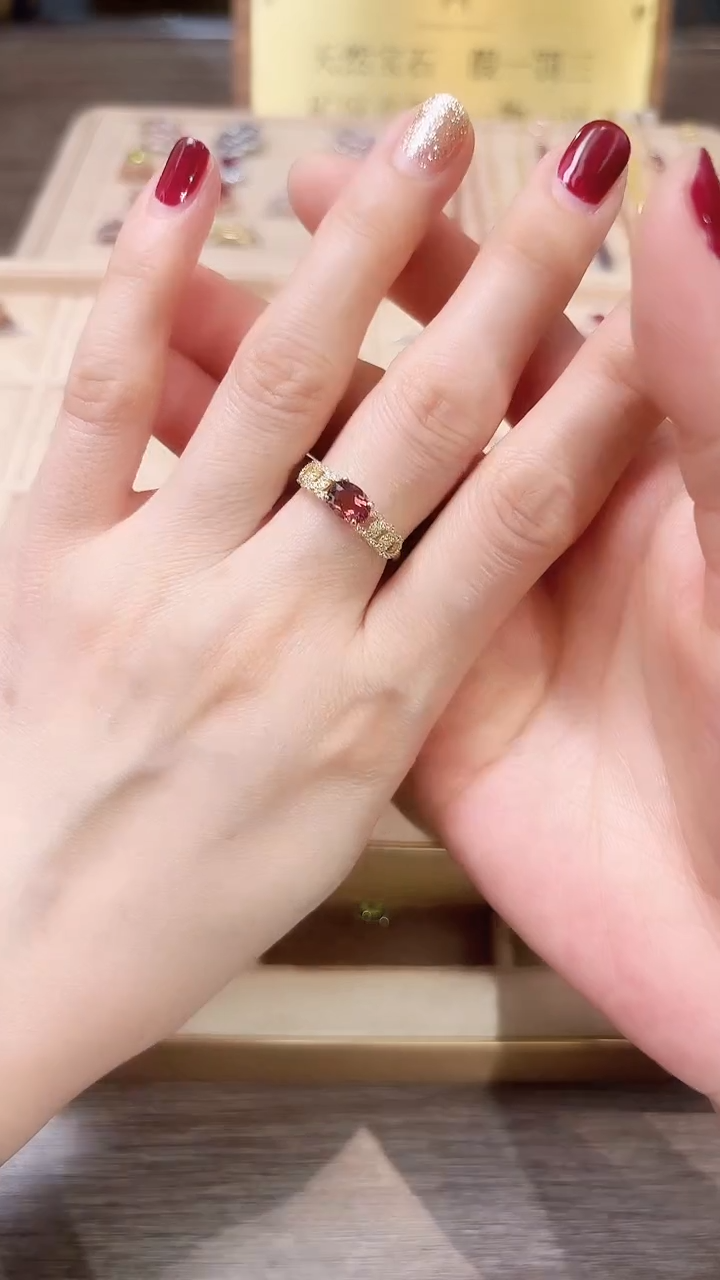 【闪购商品】碧玺戒指银S925镶嵌09天然宝石