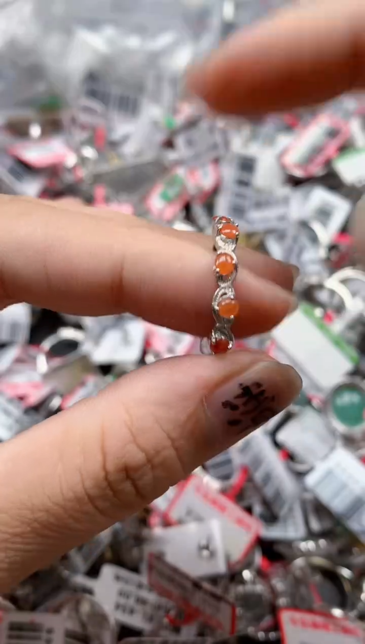 银S925镶嵌戒指翡翠天然A货缅甸翡翠