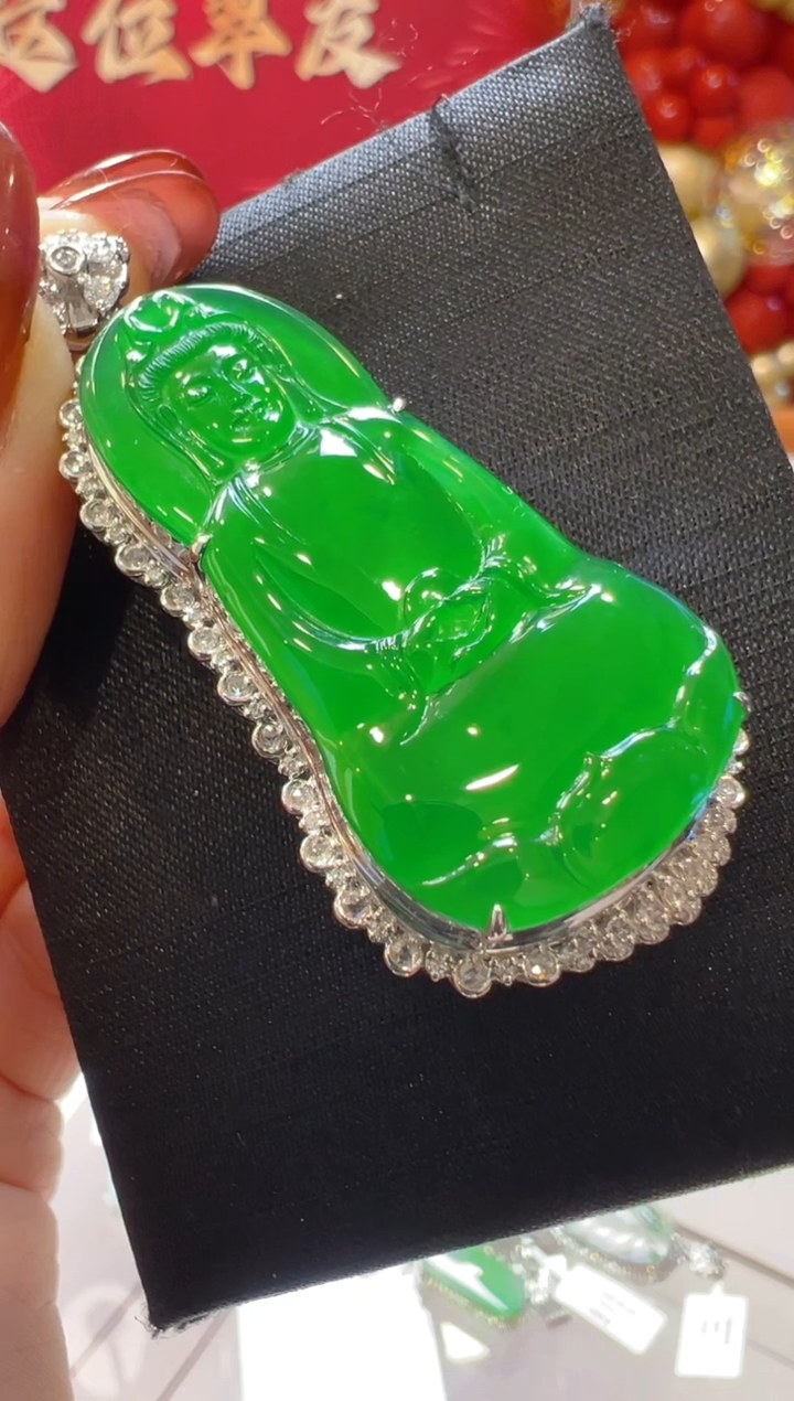 【闪购商品】翡翠吊坠(不含链)18K金镶嵌多样性团购发一件