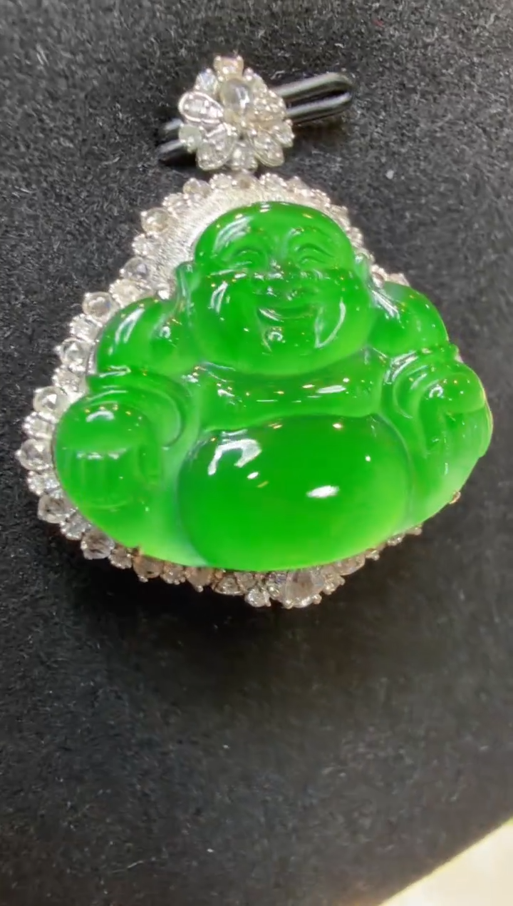 吊坠(不含链)18K金镶嵌翡翠多样性团购发一件