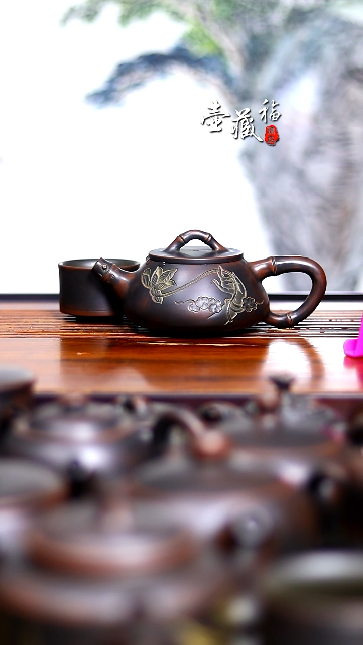 坭兴陶大**茂坭兴陶特价浮雕竹节