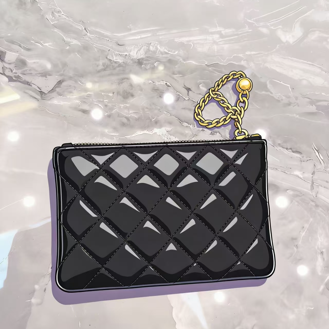 JunJun轻奢定制女包 【小香风鱼子酱拉链零钱包】14CM 【C54】