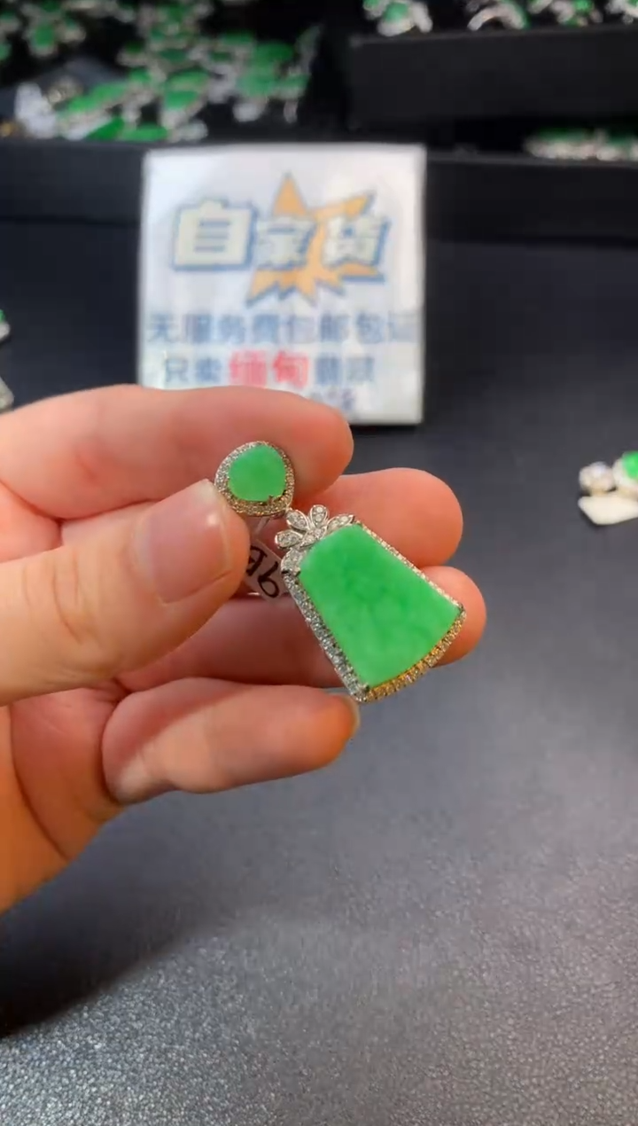 【闪购商品】翡翠颈饰银S925镶嵌翡翠