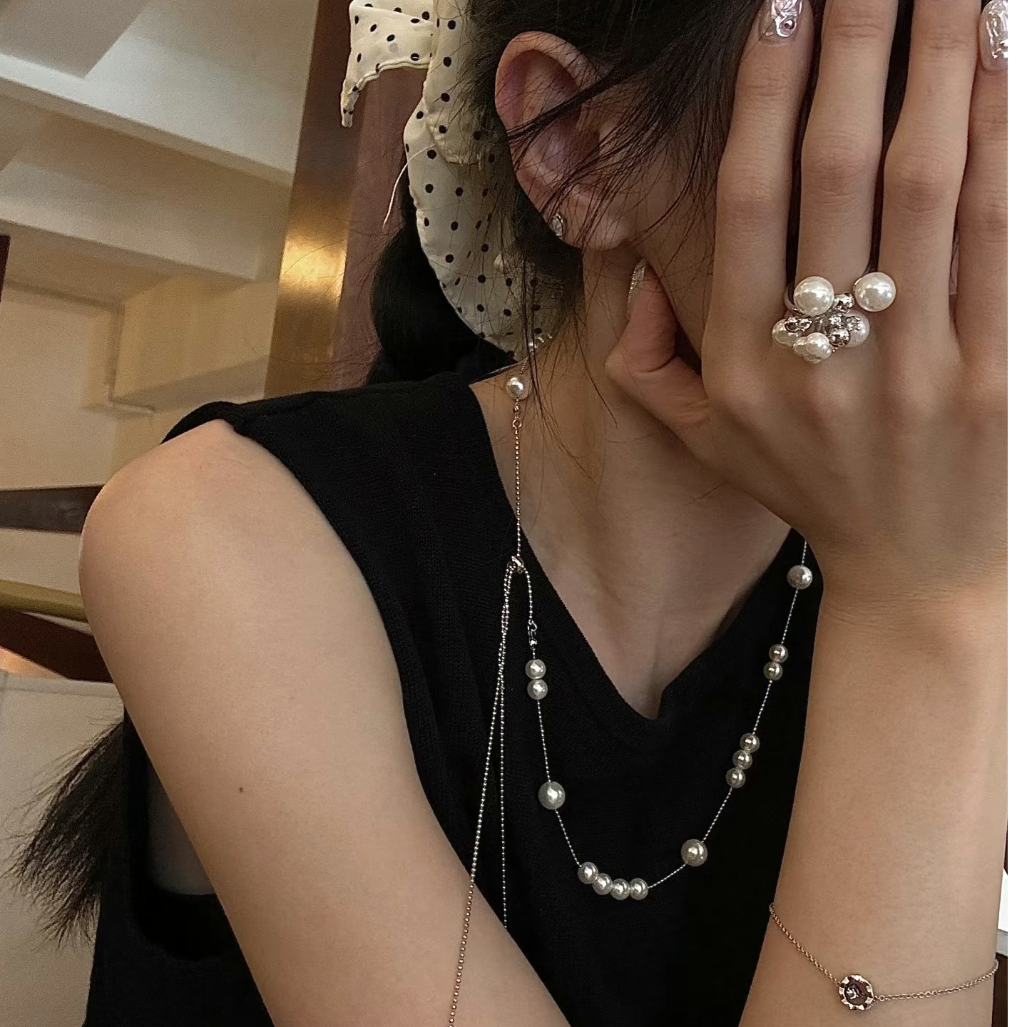 铜合金项链 时尚轻奢流光风百搭项链2