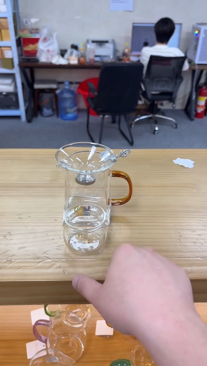 禾器瀚然琥珀色+禾器银鱼茶漏