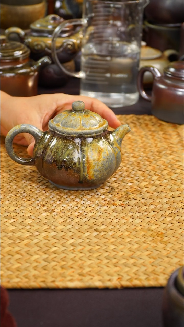 茶壶紫砂纯自然柴烧
