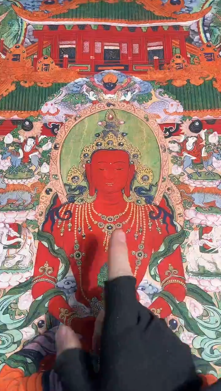 卷轴画路路的唐卡tk160