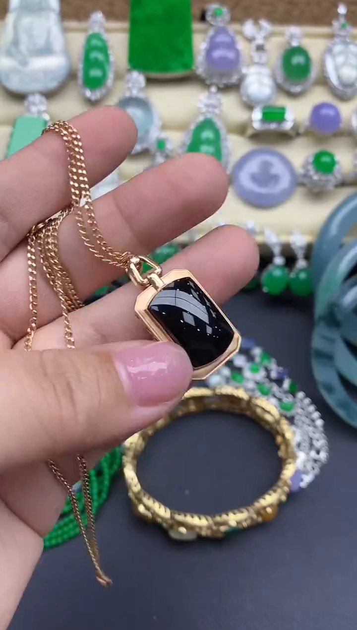 【闪购商品】翡翠颈饰18K金镶嵌370-中国好珍宝