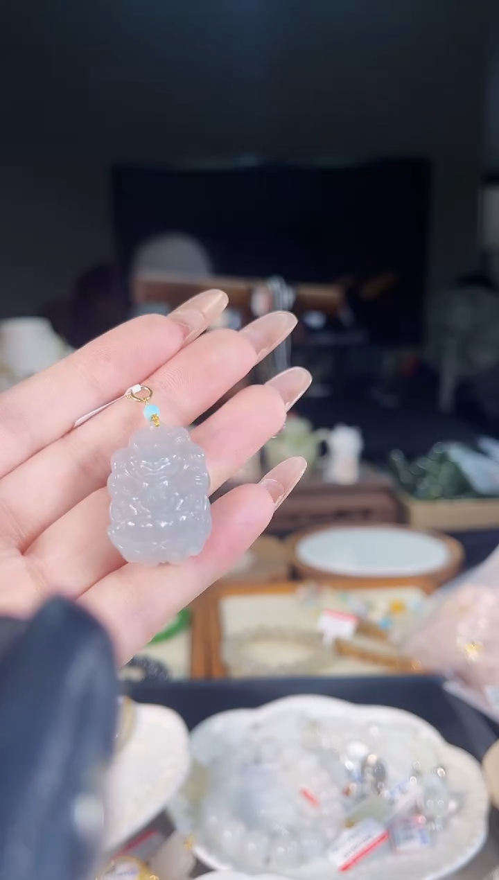 和田玉银S925镶嵌吊坠(不含链)多样性发货其一