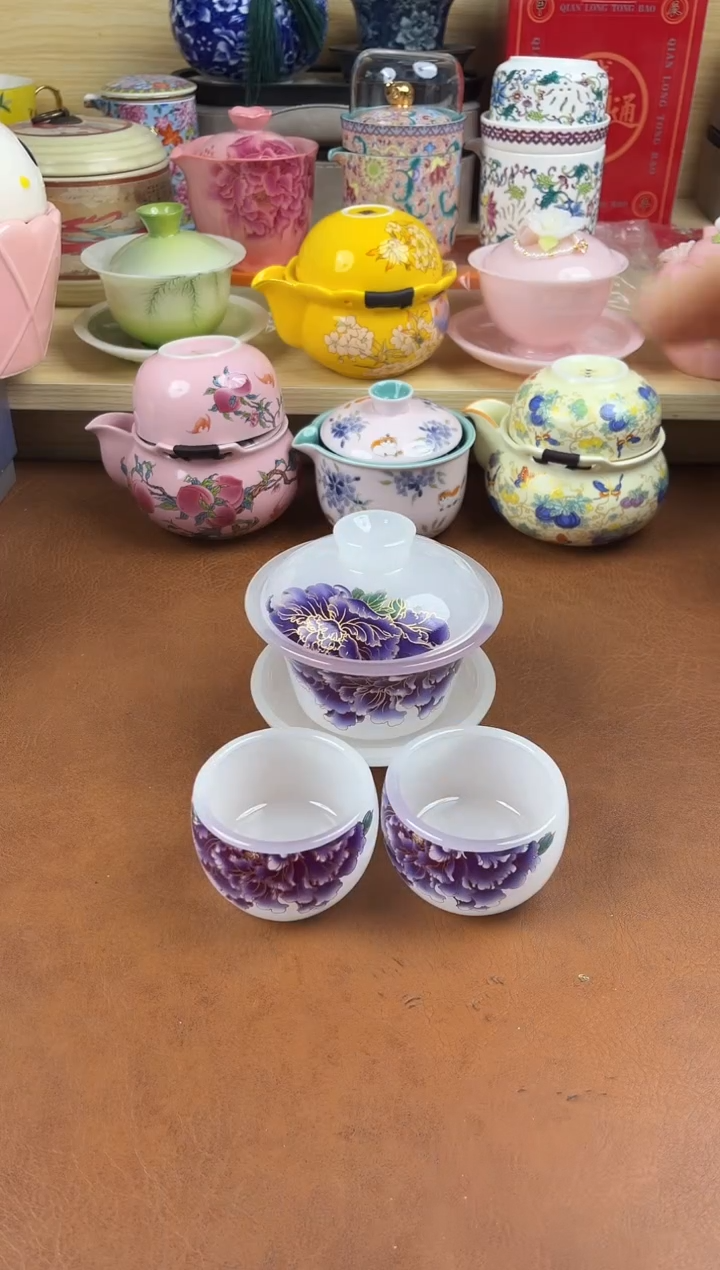 陶陶瓷茶具摆件旅行套组