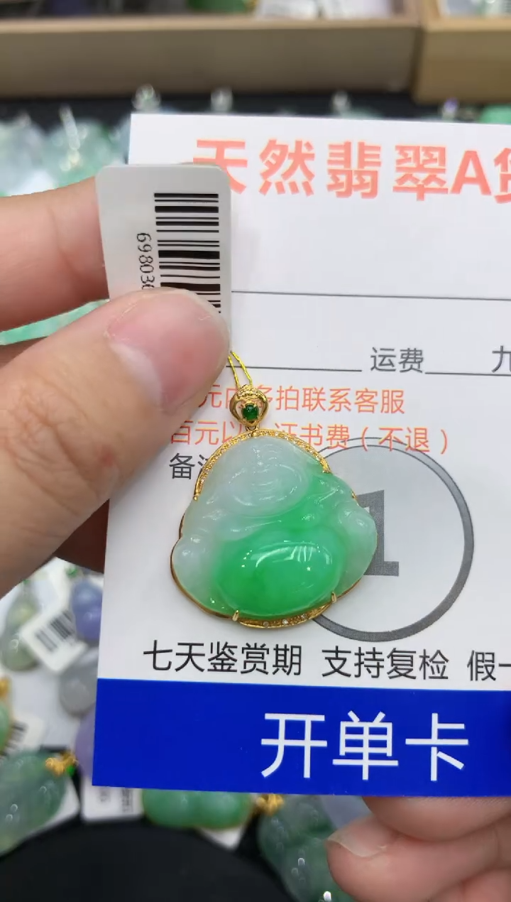 【闪购商品】翡翠颈饰18K金镶嵌111111111111