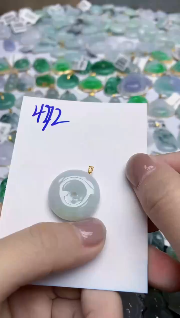 【闪购商品】翡翠颈饰18K金镶嵌天然翡翠A货