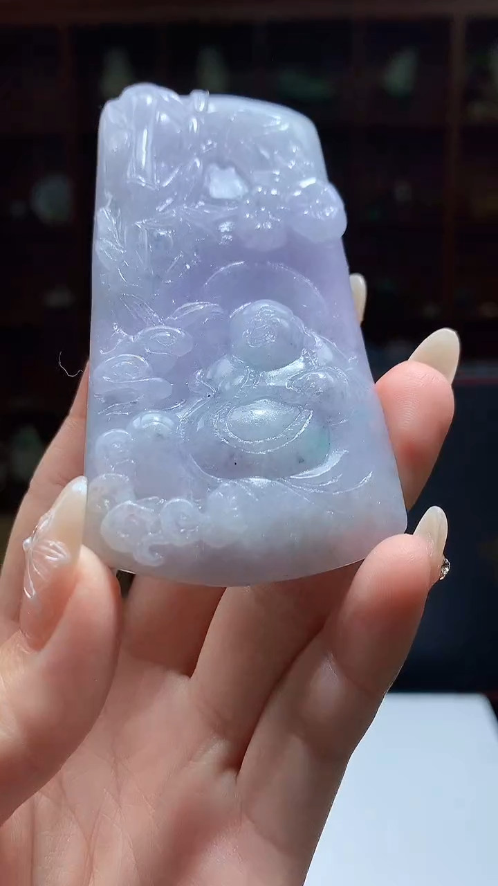 【闪购商品】定制翡翠未镶嵌8046jj-毛货挂件11