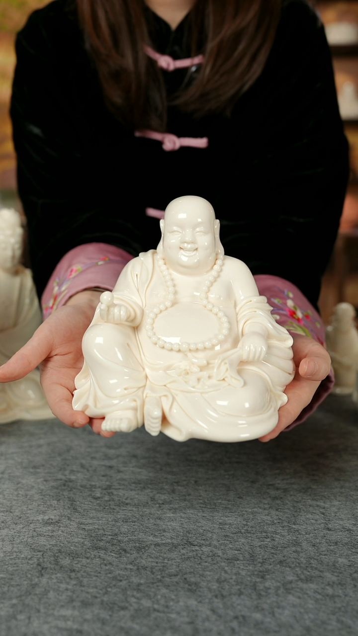 摆件陶小*徒陈明良老师弥勒作品