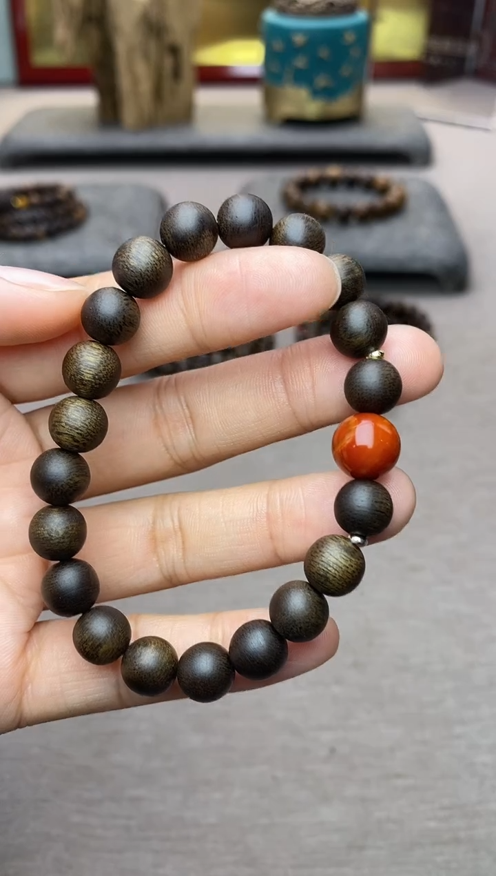 【闪购商品】沉香手串单圈越南芽庄白棋楠0.8 沉水