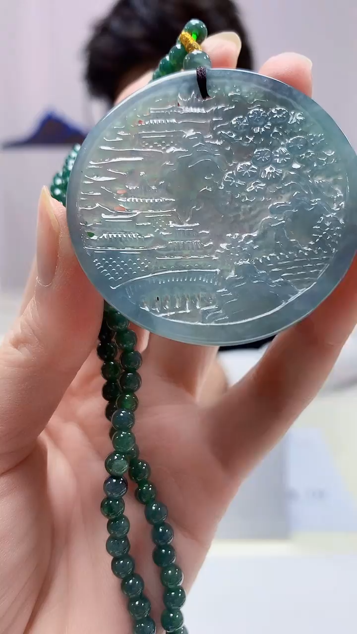 【闪购商品】定制翡翠未镶嵌4688zm-毛货挂件195