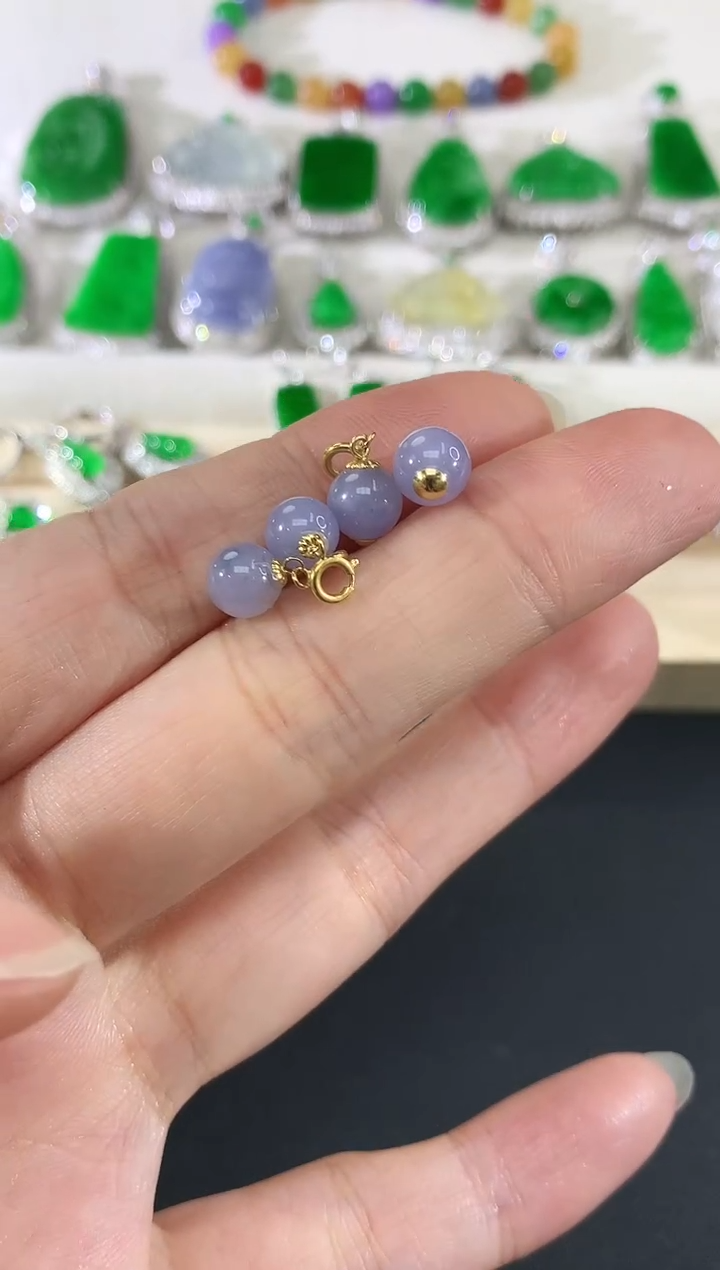 吊坠(不含链)18K金镶嵌翡翠1|380多样性发其一