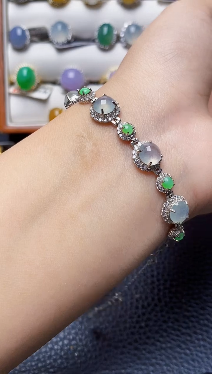 银S925镶嵌戒指翡翠1643