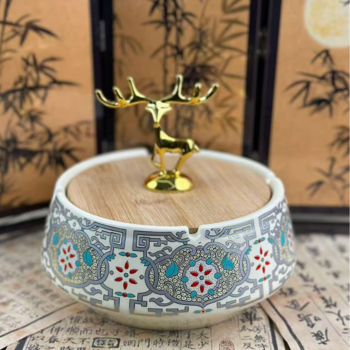 茶器创意个性潮流高档家用客厅办公室轻奢高级感大号简约缠枝