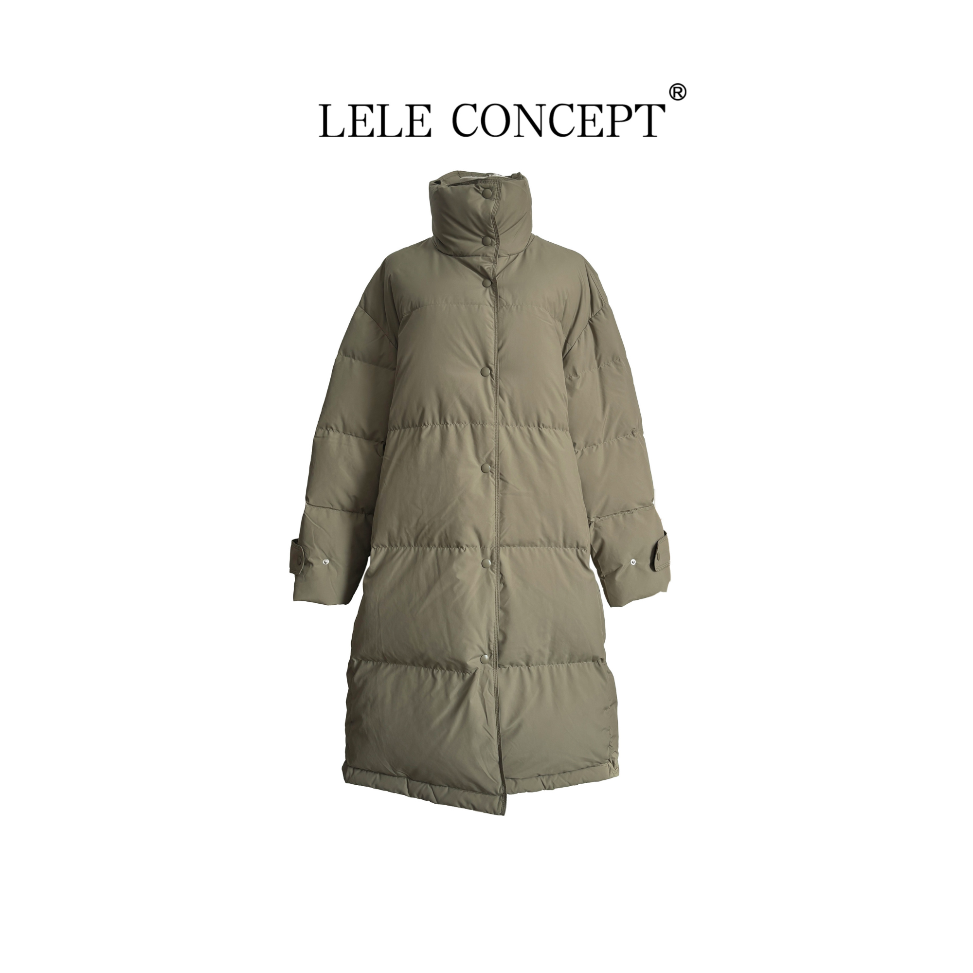 LELE CONCEPT丨都市极简立领长款鹅绒服Y0656