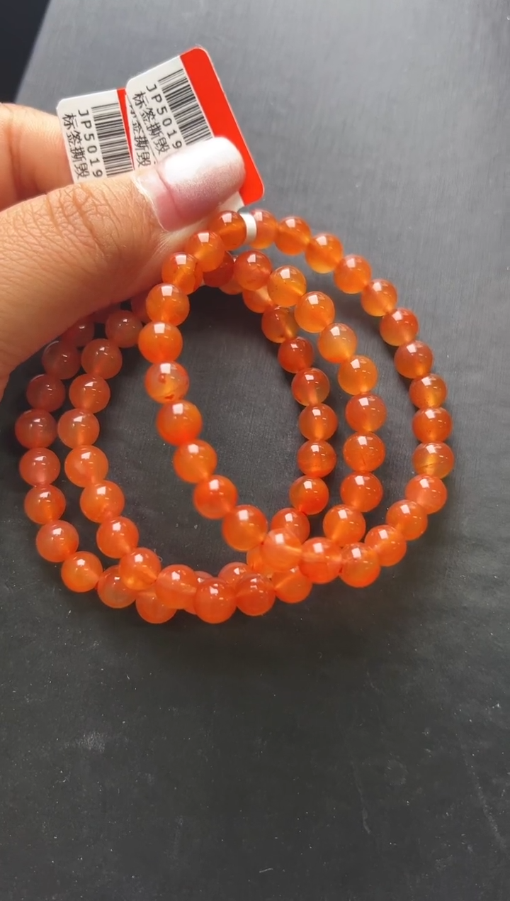 南红玛瑙手串未镶嵌保山冰红南红手串多样性发一JP50193
