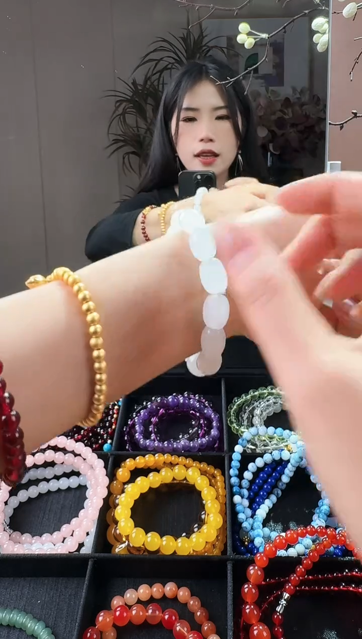 手串未镶嵌月光石白月光米珠手串