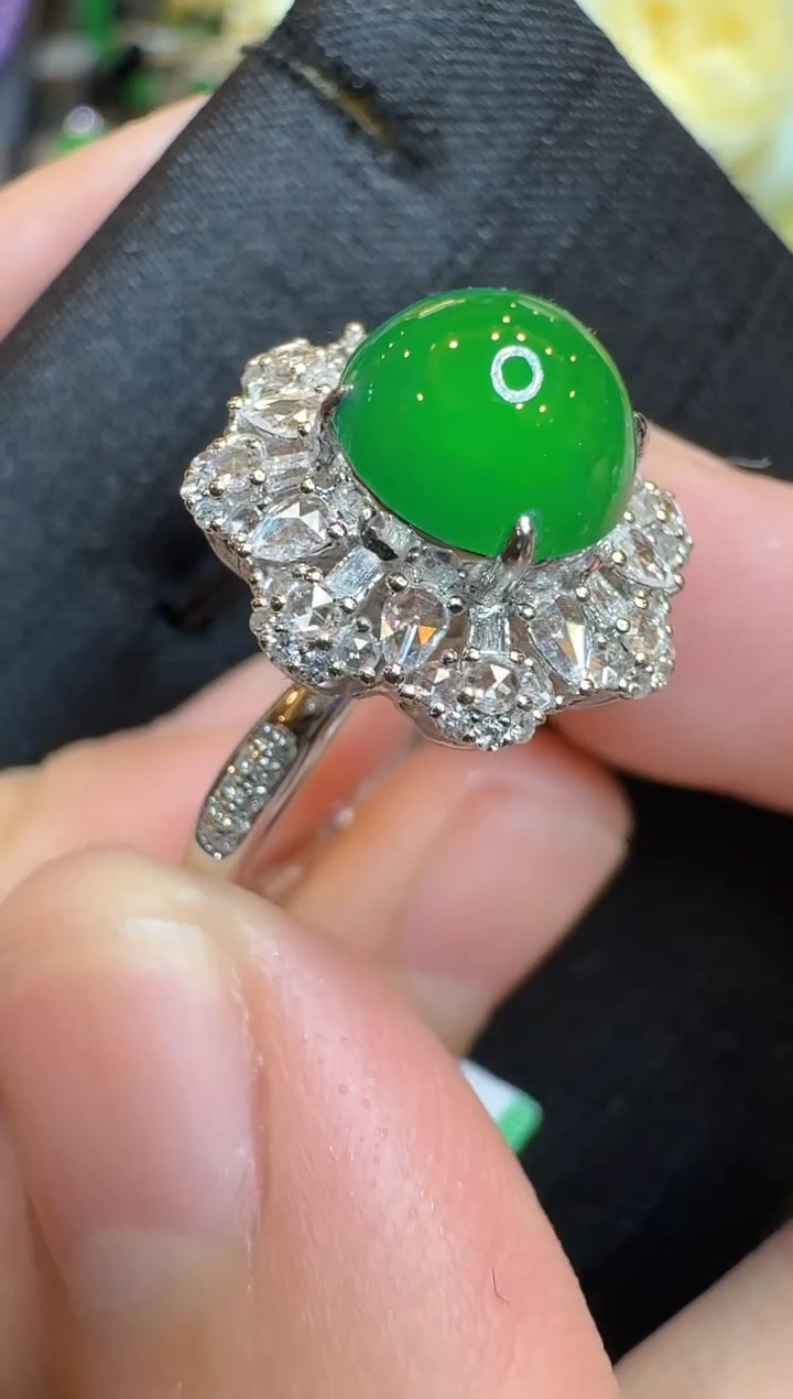 【闪购商品】翡翠戒指18K金镶嵌多样性团购发一件