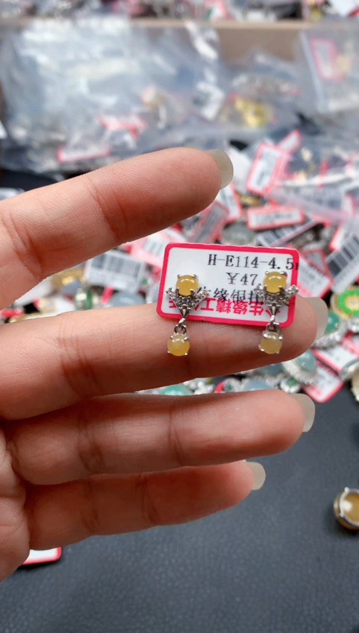 银S925镶嵌戒指翡翠天然A货缅甸翡翠