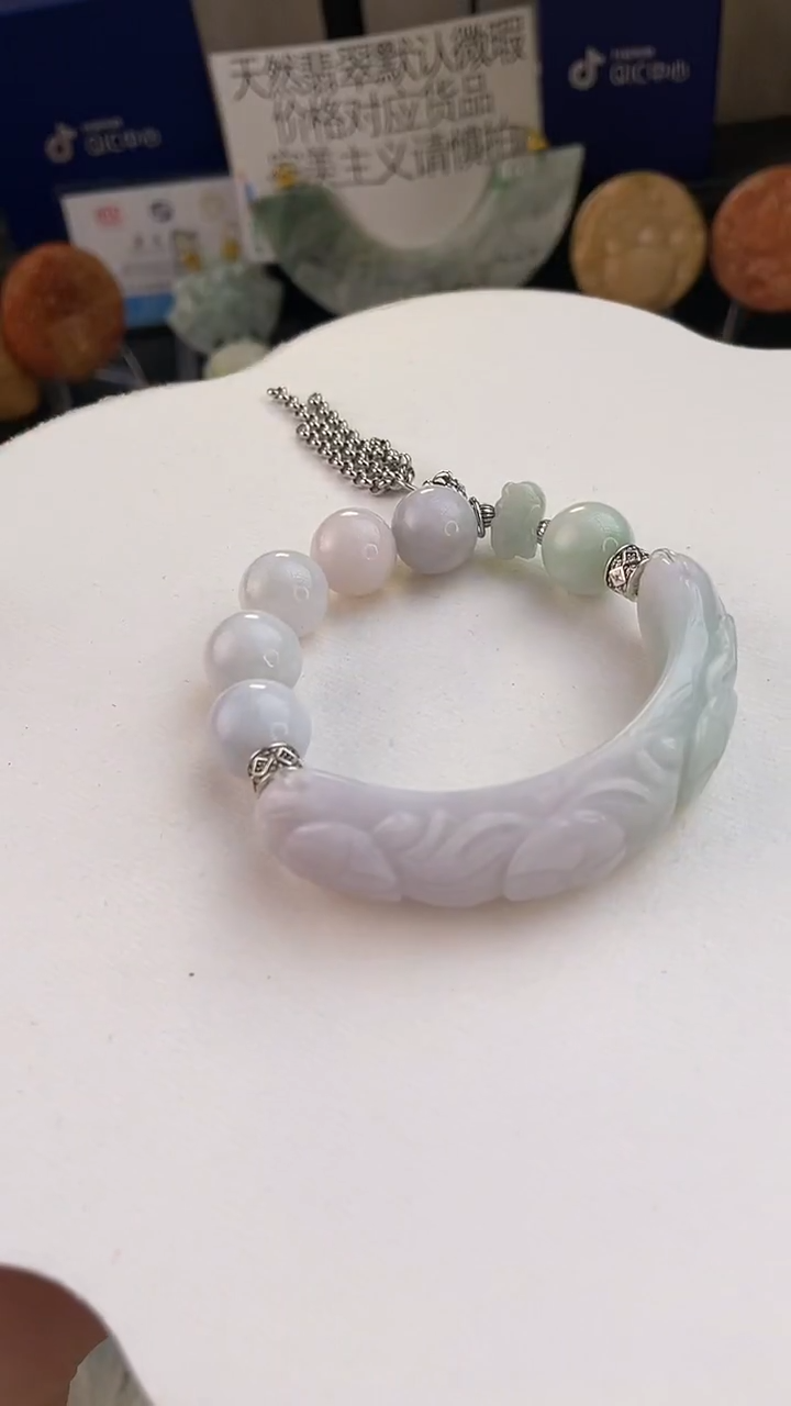 未镶嵌手链翡翠手工定制默认微瑕播介绍为准