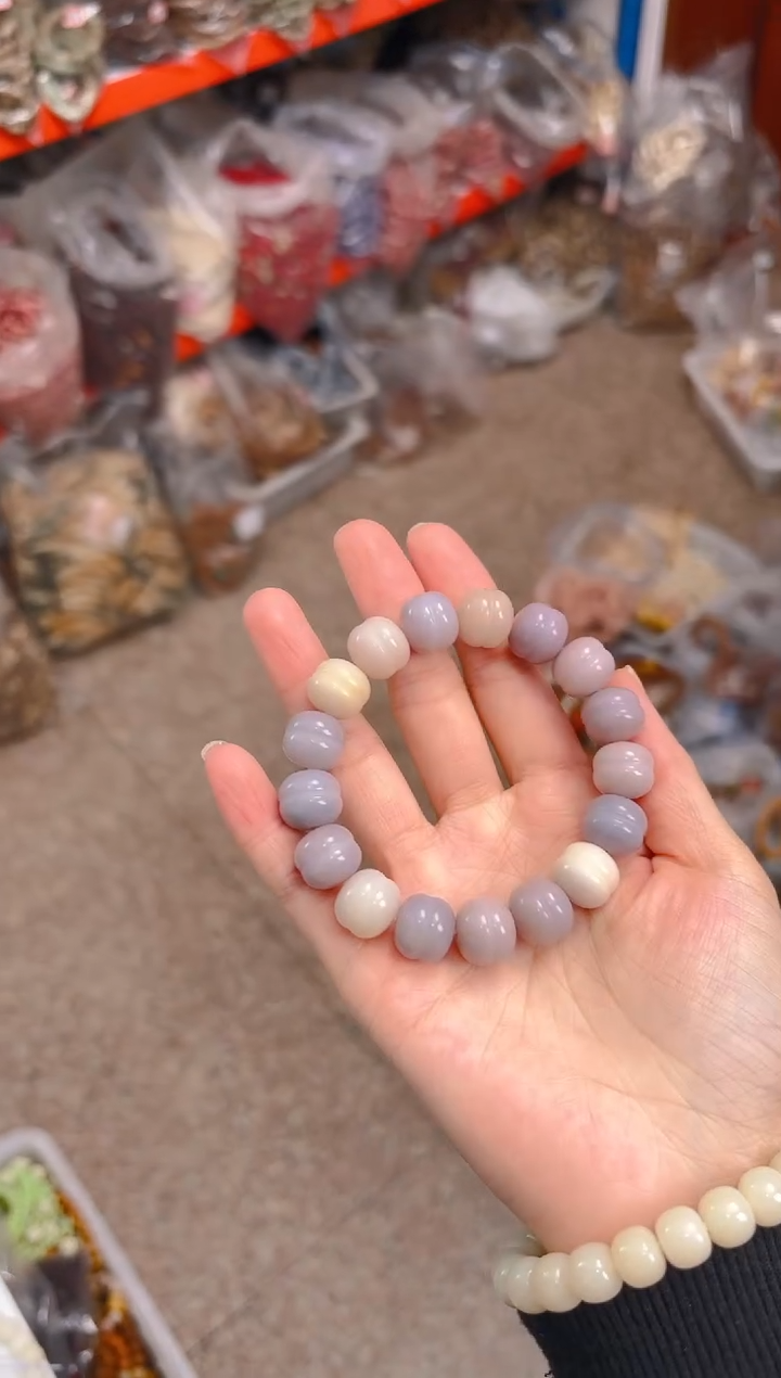 吊坠菩提根/象牙果紫色汉堡单圈