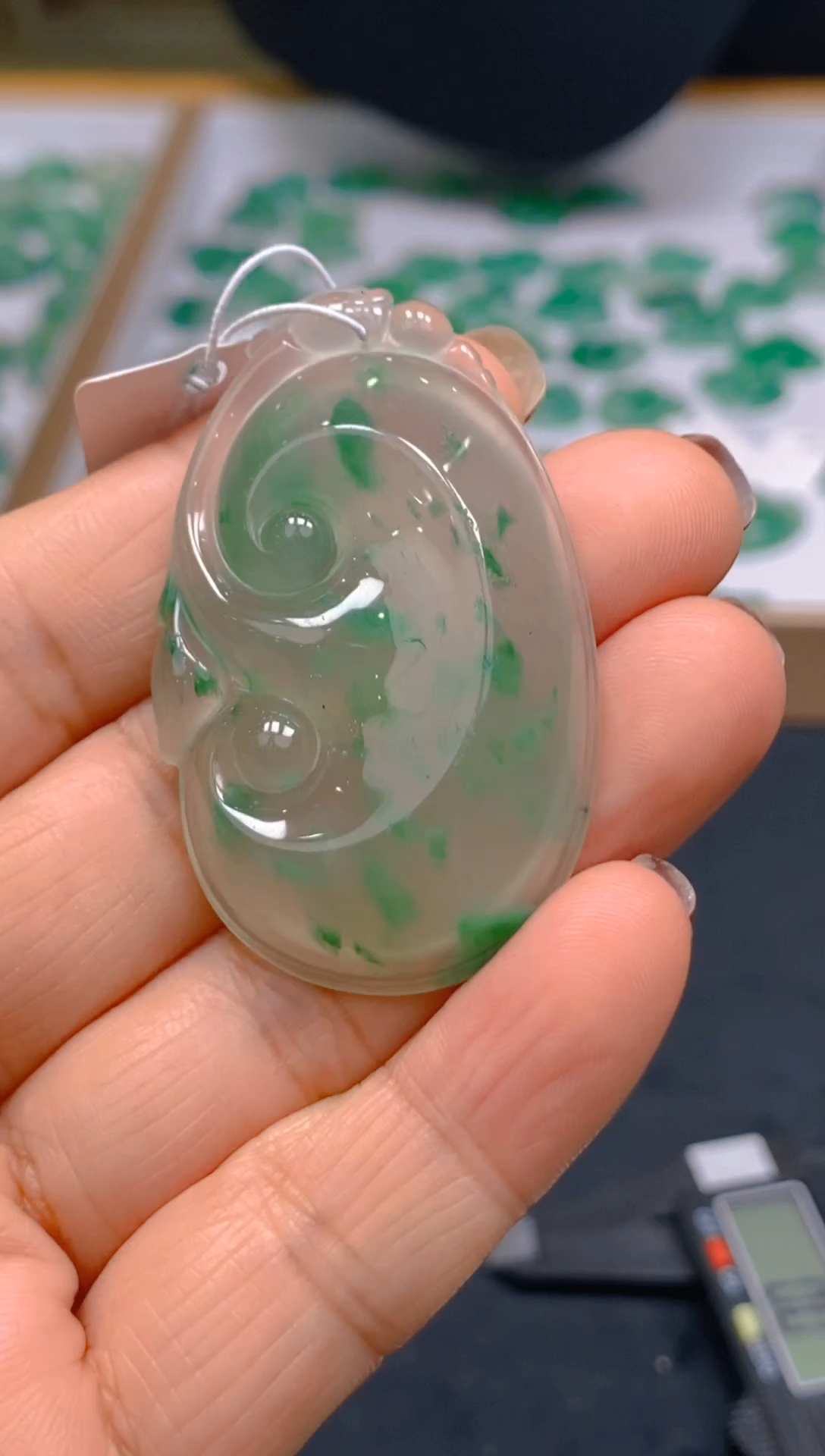 【闪购商品】石英质玉颈饰未镶嵌冰美人非洲翠A货冰种040