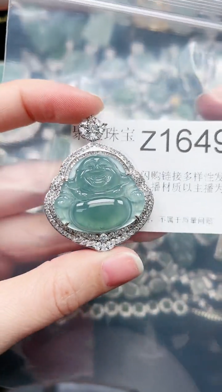 【闪购商品】翡翠颈饰未镶嵌1649赠皮绳