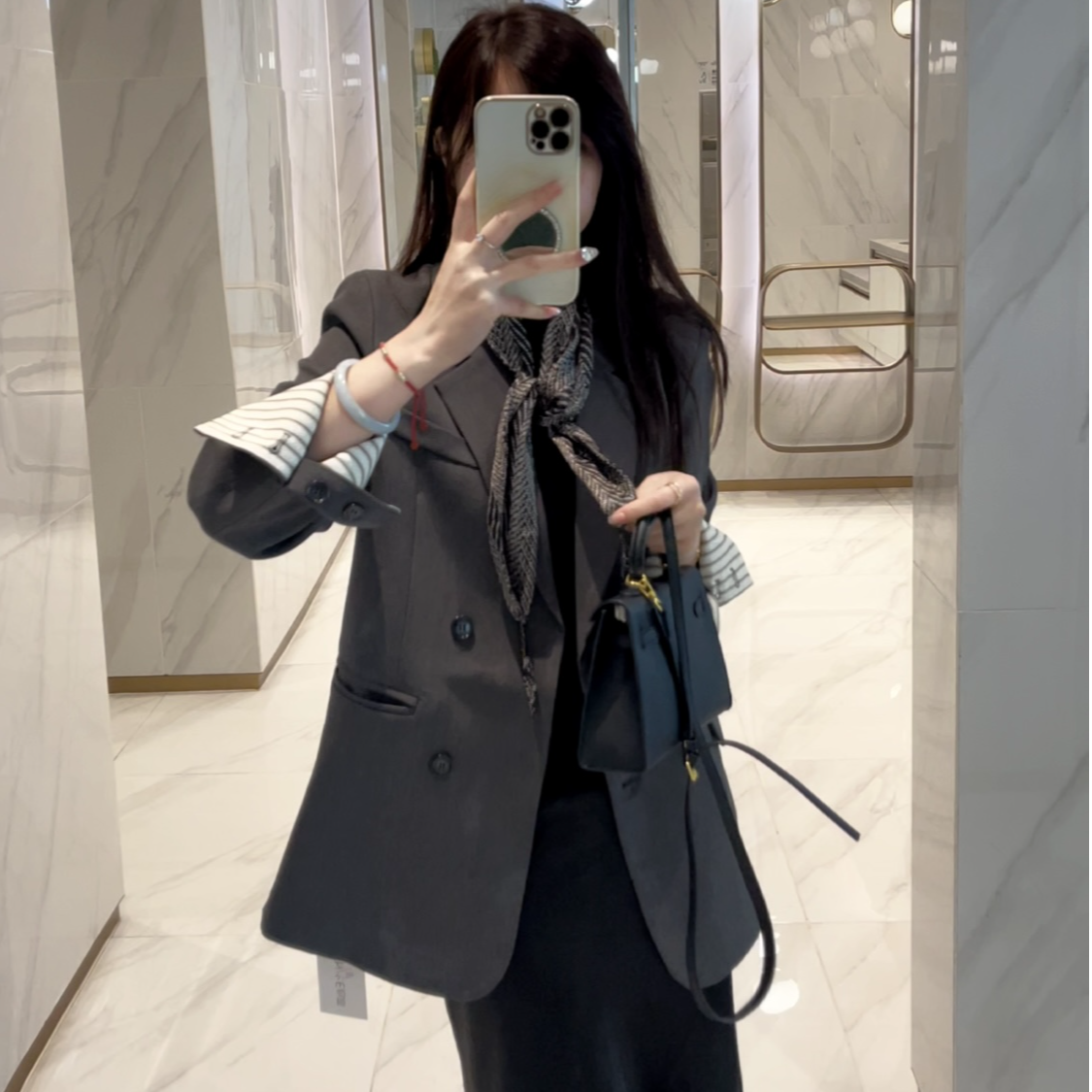 春款精致百搭时尚优雅小西装设计师款慵懒风黑色灰色显瘦显高炸街