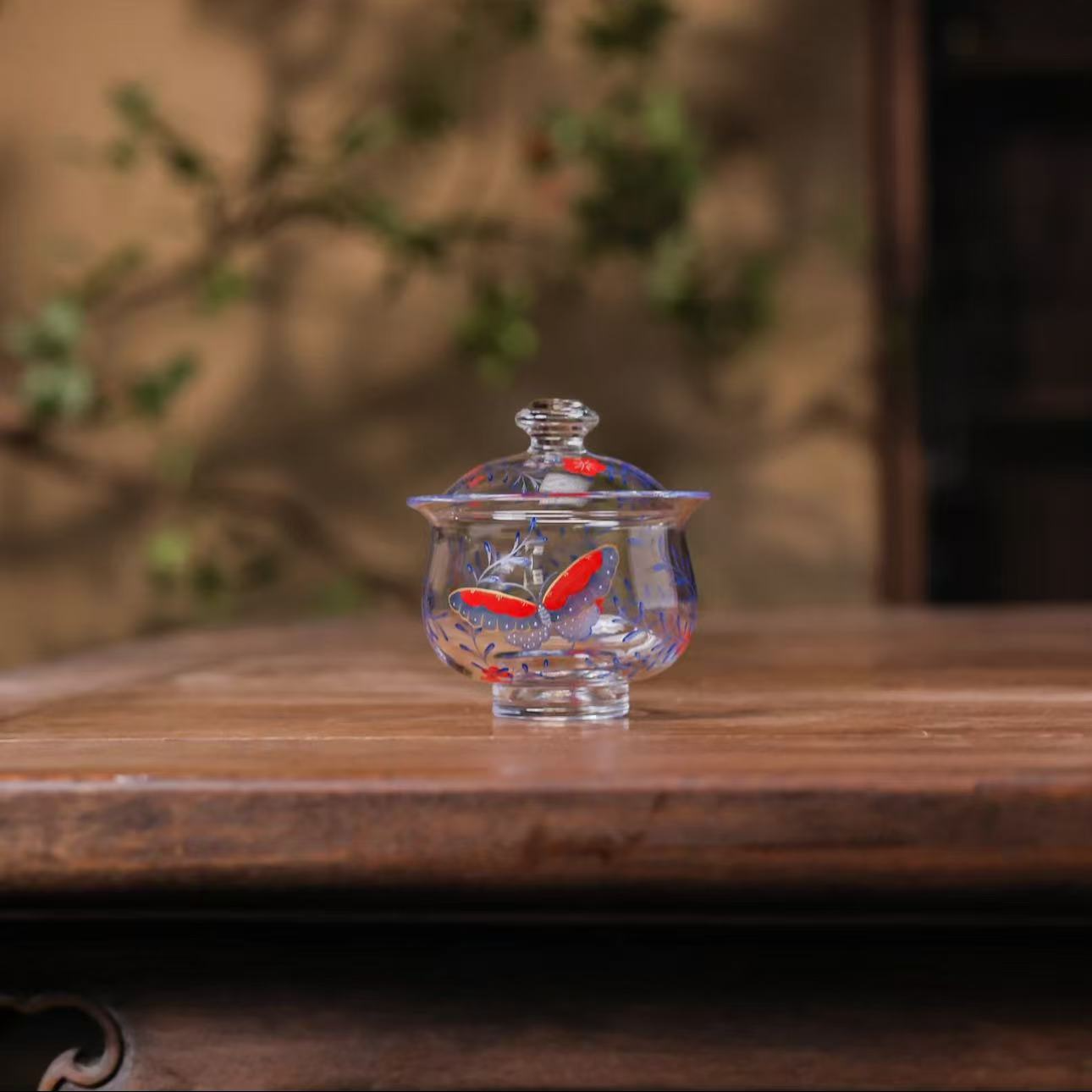 【陶珊居】物肆-缠枝莲盖碗 125ml（物肆0231）