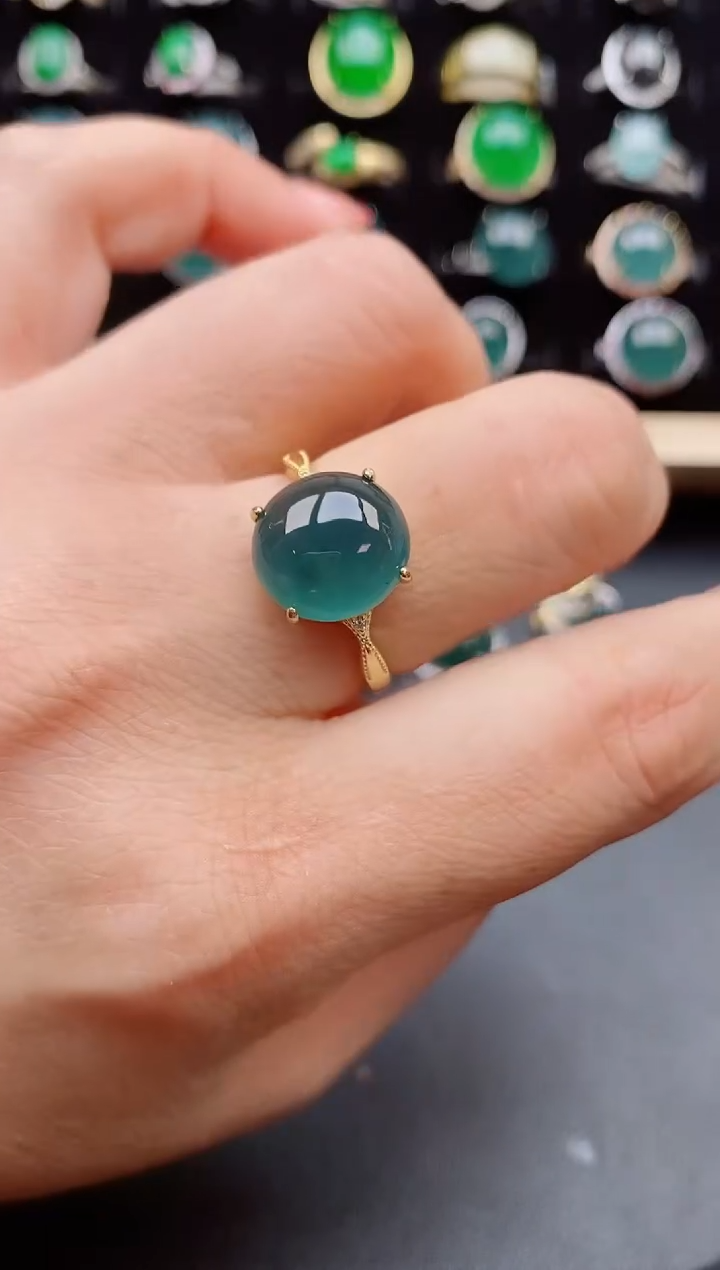 【闪购商品】翡翠戒指银S925镶嵌212121