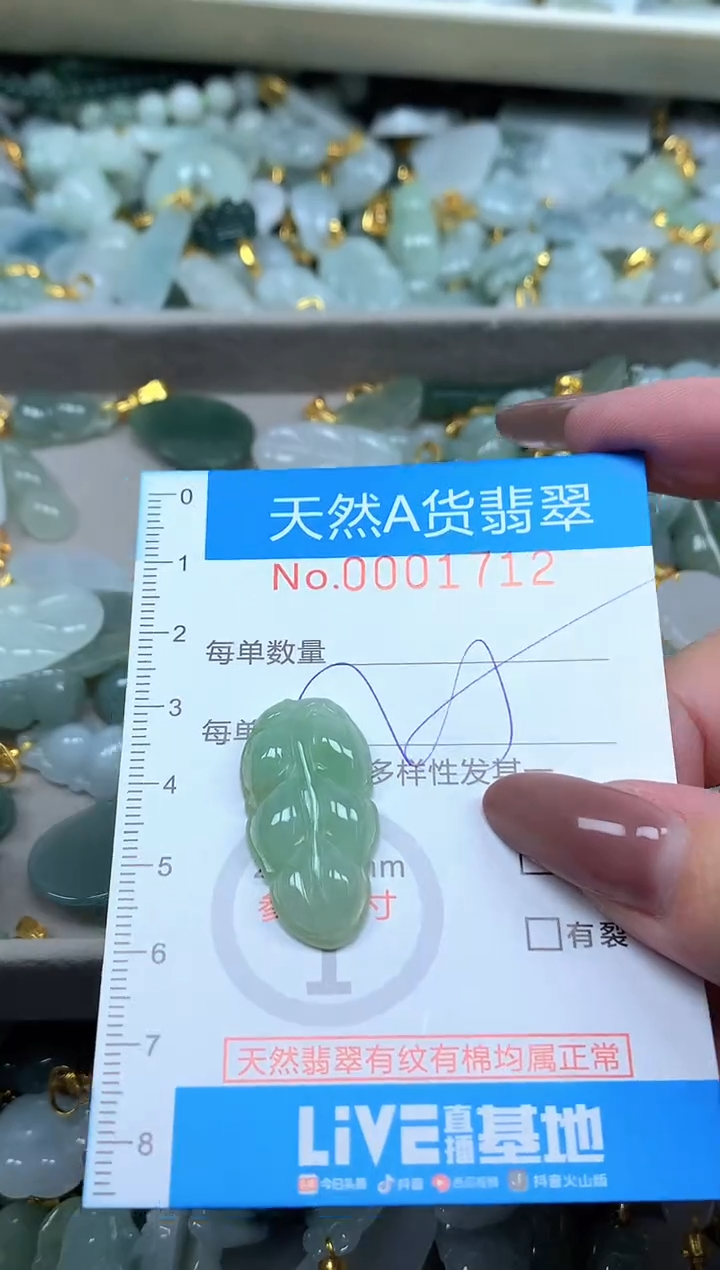 颈饰未镶嵌翡翠净货挂件-1712