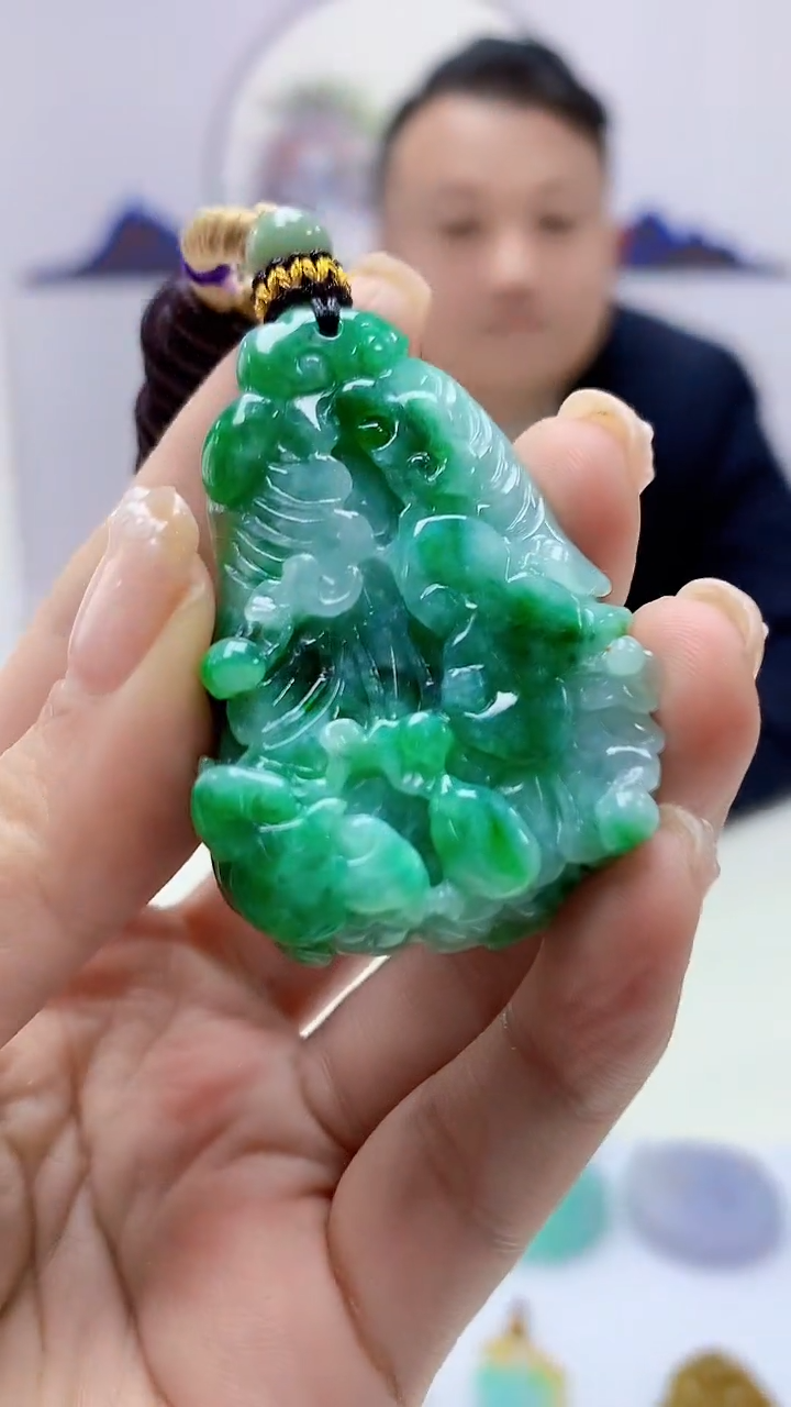 【闪购商品】定制翡翠未镶嵌4969ms-毛货45白菜