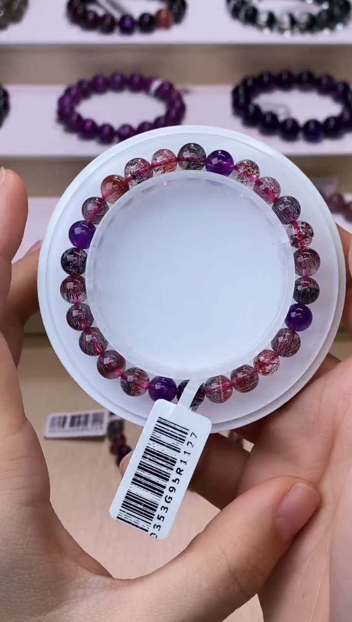 【闪购商品】水晶手链未镶嵌黑加仑超七单圈7m+