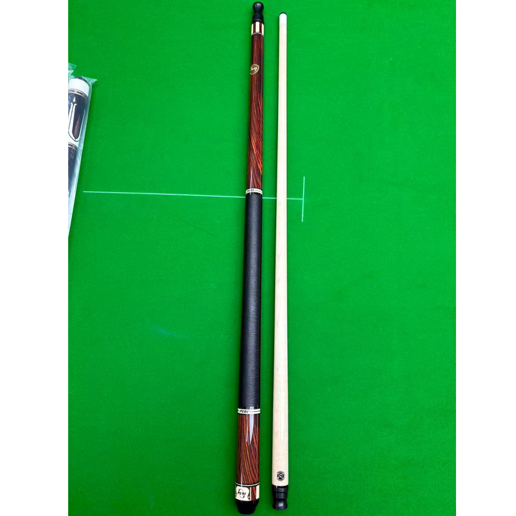 皮尔力SY01中式黑八九球分体职业枫木大头台球杆