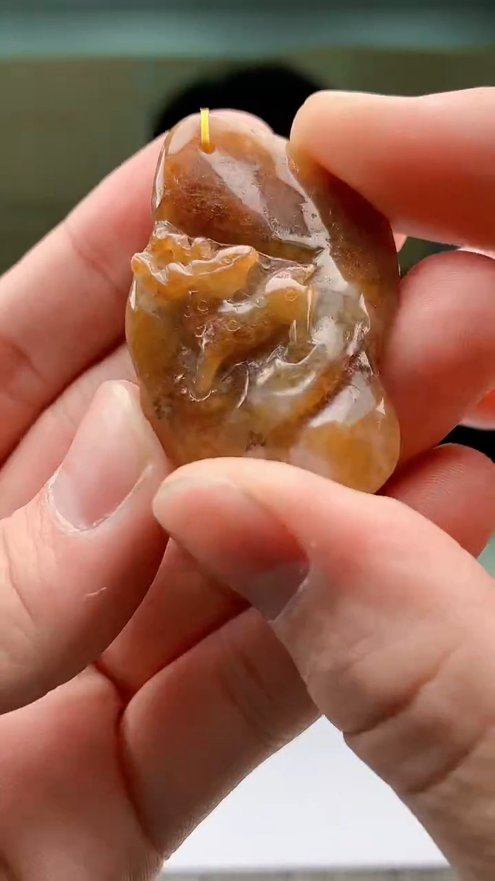 【闪购商品】定制翡翠未镶嵌5153bb-毛货挂件64