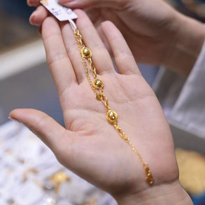 【巧玲专属】足金999鸽子蛋手链手链 经典时尚百搭 6.65