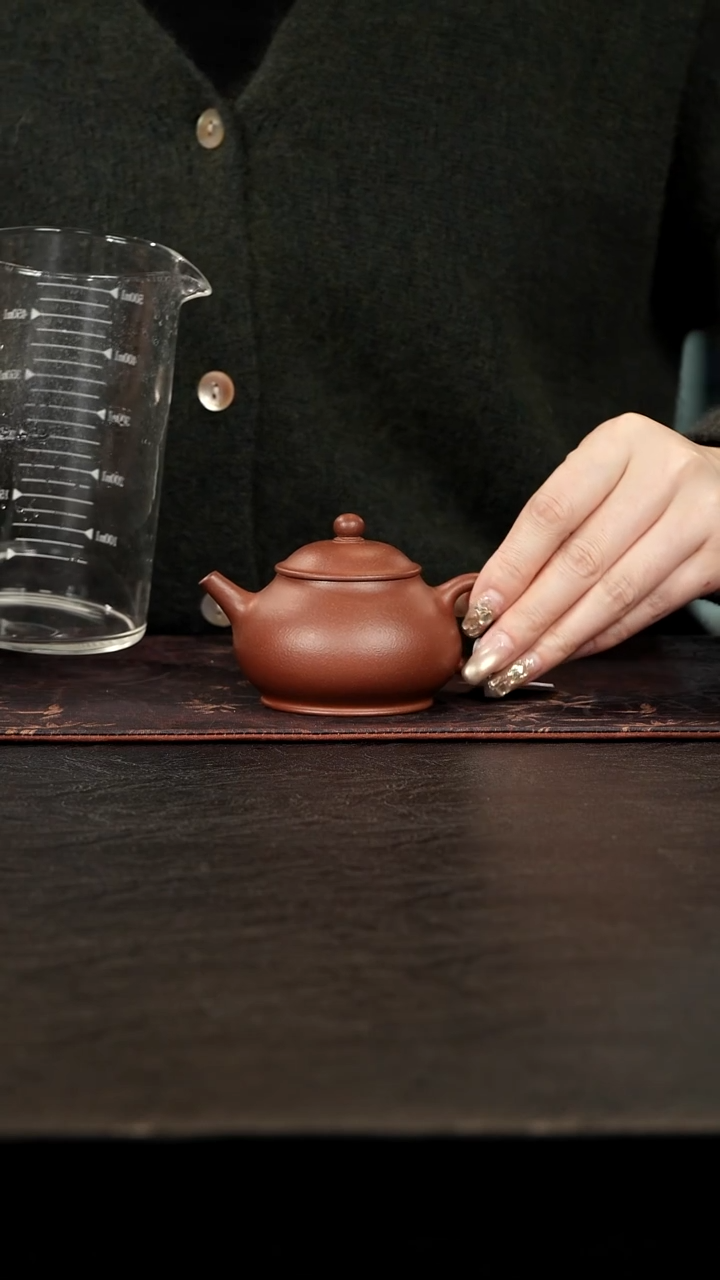 茶壶紫砂清水泥矮潘壶140cc