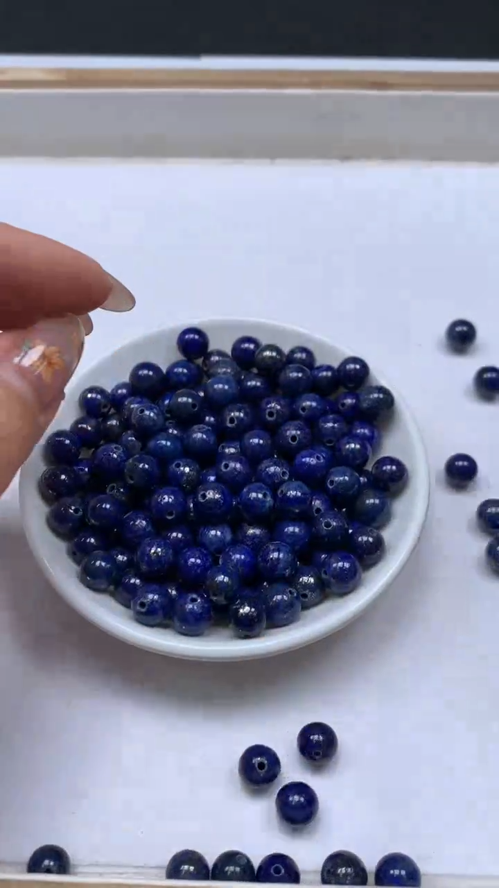 未镶嵌青金石散珠B715 青金石8mm10个8.8元